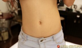 Alan lowers shorts and panties and gets fucked doggy style