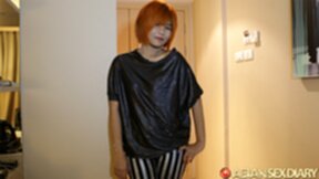 Pa strips bra and panties and gets fucked and takes facial cumshot