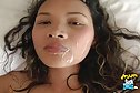 Nuch sucking white cock and rewarded with facial