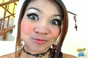 LBFM Tong sucking cock and fucked from behind