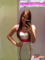 Alison Rey taking selfie long hair