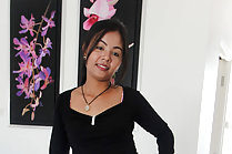 LBFM Sa sucking and riding white cock wearing short skirt