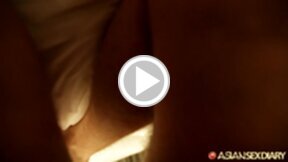 Alan on her back nude sucking cock and fucked doggy style