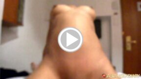 LBFM Eva has her shaved pussy penetrated and rides cock